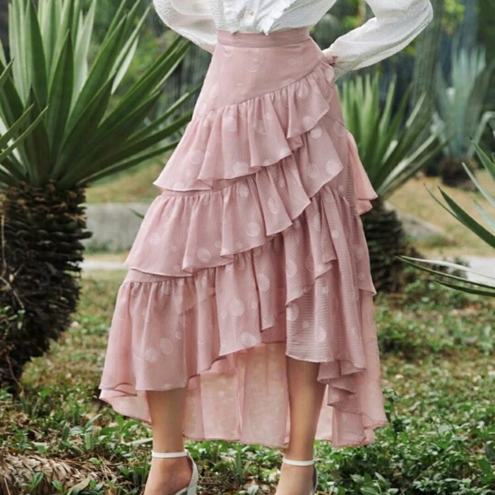 Layered Ruffle Trim Skirt - Picture 4 of 7